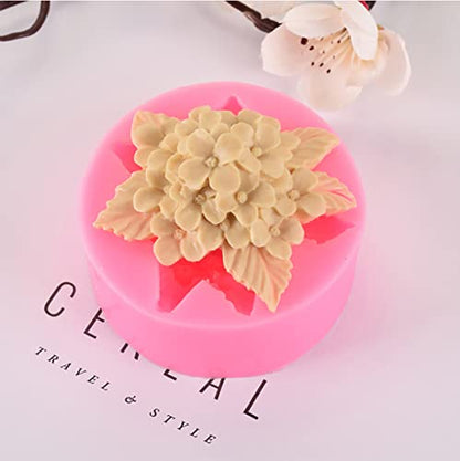 3 Pack Silicone Mold - 3D Flower Shapes: Rose, Peony & Round for Resin Candle & Soap Making - color: xq-flower-3-pack