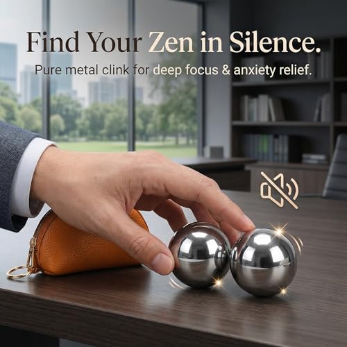 Baoding Balls 1.1 lbs Solid Metal Chinese Meditation Ball for Hand Therapy