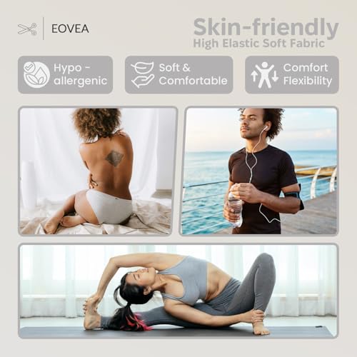 EOVEA - Cotton Spandex Fabric by The Yard - 4 Way Stretch Jersey Knit - Spandex & Cotton T-Shirt Fabric - Lightweight, Breathable - 60" Wide Roll| 10 oz(Heather Grey, 1 Yard) - color: Heather Grey, size: 1 Yard