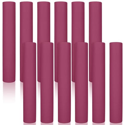 Timgle 12 Pack Yoga Mat Bulk, 4mm Thick Extra Long Sports Mat Anti Slip Tear Resistant Yoga Exercise Set for Fitness Stretching Home Workout Gym and Studio - color: Berry Purple