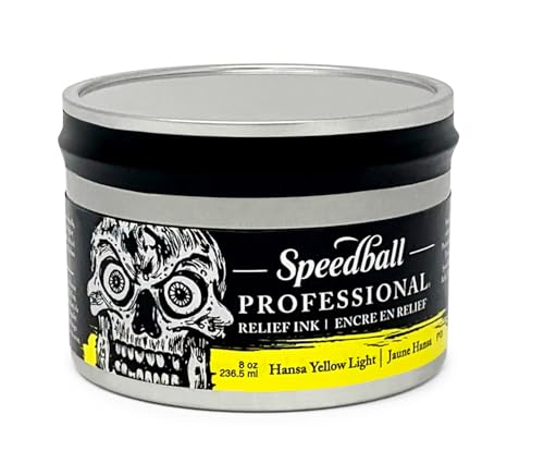 Speedball Professional Relief Ink Hansa Yellow Light 8OZ - color: Hansa Yellow Light, size: 8 fl oz