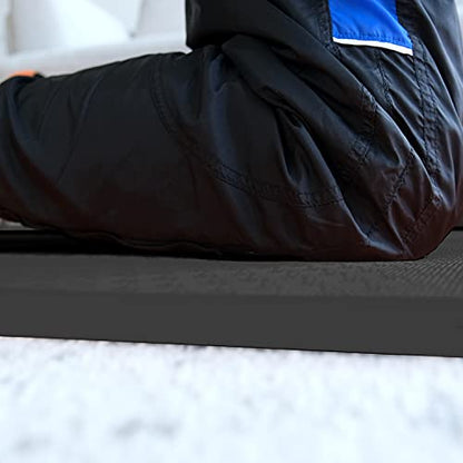 Hatha Yoga 4/5 inch TPE Yoga Mat Fitness & Exercise Mats Large Size 72"L x 32"W Non-Slip Anti-Tear For Women Men - color: Black