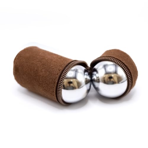 1.5-inch Stainless Steel Chiming Baoding Balls – Hand Exercise & Meditation Balls for Stress Relief, Ideal for Home, Office & Travel (1.5inch) - size: 1.5 Inch (with bell sound)