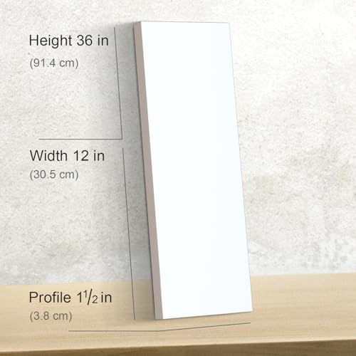 PHOENIX 12x36 Inch 3 Pack Gallery Canvas - 1.5 in Thick Extra Large Skinny Canvases for Painting - Deep Edge 100% Cotton 11 Oz. Gesso Primed White Blank Professional Canvas Oil & Acrylic Paints - size: 12"x36", style: Gallery