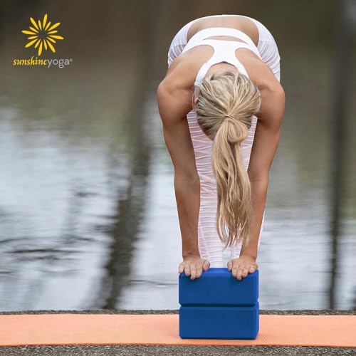 Bulk 4in Foam Yoga Blocks, 6 Pack - color: Blue