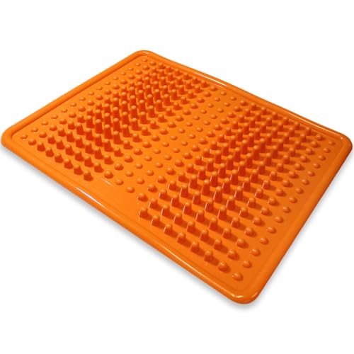 Fenzer Foot Massager Mat, Acupressure Relaxation Reflexology Mat for Plantar Fasciitis, Heel, Arch Pain & Stress (Orange) - size: 13.75" x 10.5" x 1"