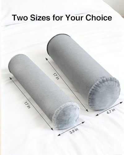 Luxtude Inflatable Neck Roll Pillow for Sleeping, Travel Neck Pillow - color: Grey-3.9" H