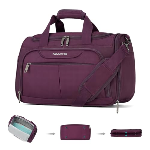 Hanke Small Underseat Carry On Luggage Bags for Travel with 10 Pockets. - color: Purple, size: Underseat Carry-On