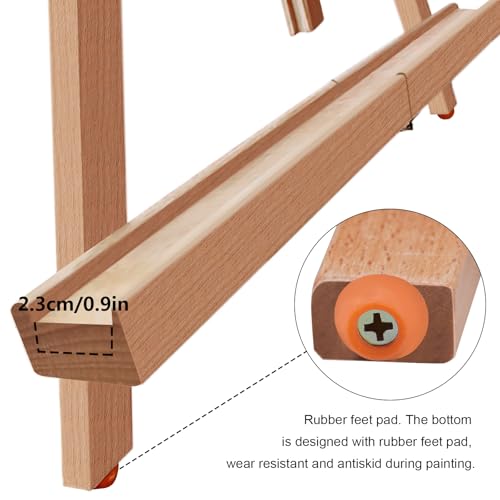 Painting Easel, A-Frame Wooden Tabletop Easel Display Stand (2 Pack) | Adjustable, Holding Canvas Up to 22" High, Foldable, Portable Multiple Use Photo and Sign Holder, Gift for Artist Beginner - style: 2 Pack