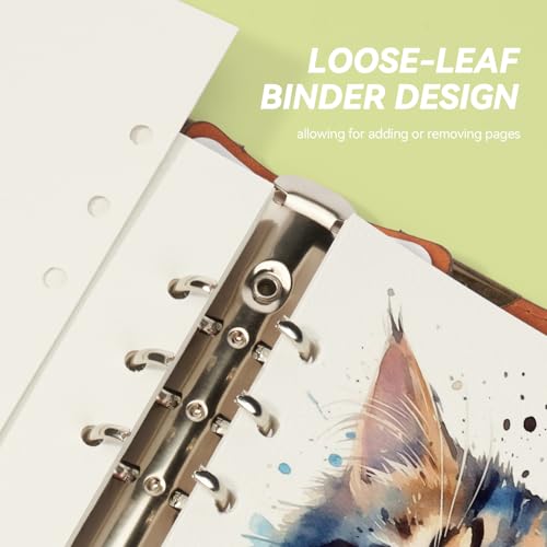 Lightwish Watercolor Sketchbook,100% Cotton Acid Free Watercolor Journal,300gsm/140lb Hot Press Watercolor Paper for Artists,Adults,Students,20 Sheets,5.8 * 8.2 Inches Paper - color: Leather Strap Green