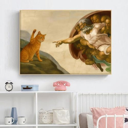 Jesus and Cat Diamond Art Kits for Adult diamond painting kits for adults | Jesus and the Orange Cat DIY Diamond Painting Kits 5D Diamond Dots Gem Art Crafts with Tools,Round Full Drill 12x16inch - color: DP04743