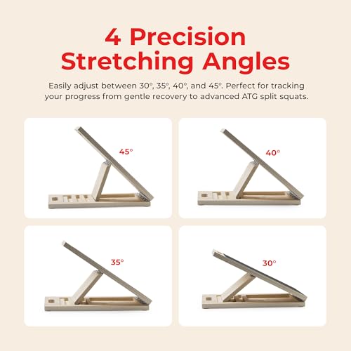 Sunny Health & Fitness Adjustable Calf & Ankle Stretcher | Plantar & Tight Calves Relief, Hamstring & Ankle Strengthener, Mobility & Stretching Device, Fits All Shoe Sizes - color: Tan