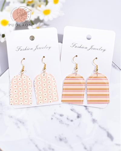 Daisy Polymer Clay Transfer Paper - 18 Pcs Spring Flower Gingham Clay Transfer Sheets for Earrings Jewelry Making - color: pink daisy