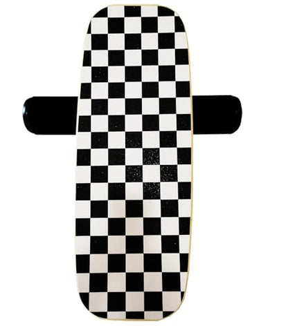 Balance Board Surf Trainer with Adjustable Stoppers - 2 Different Distance Options Balance Board for Surfing, Snowboarding, Skiing, Skateboarding, 300lbs Capacity - color: check