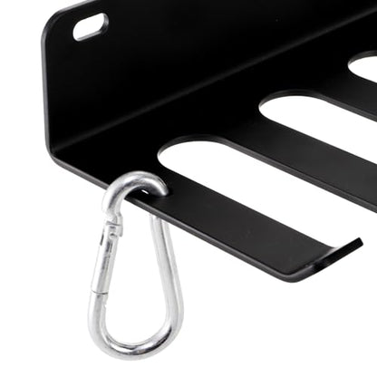 Tebery 9 Hook Home Gym Storage Rack Wall Mount, Fitness Equipment Organizer, Metal Gym Accessory Hanger for Exercise Bands, Jump Ropes, Barbells, Lifting Belts - size: 16.9''L x 4.5''W x 2''H