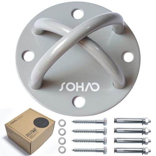 Wall Ceiling Mount Bracket for Suspension Straps, Aerial Yoga Swing & Hammock, Gymnastic Rings, Boxing Punching Bags, Body Strength Gym Equipment and Battle Ropes - color: SR-1