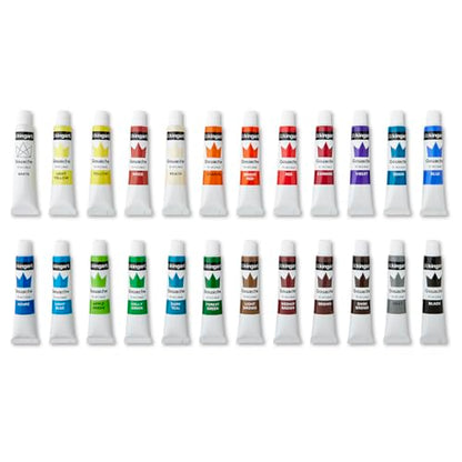 KINGART Studio Gouache Paint Set of 24 Unique Colors, 12ml (4oz) Each