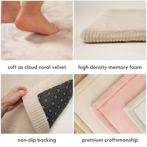 Hakuna Matte CloudSoft Play Mat - Beige 50" x 50" Super Soft - color: Beige, size: 50" x 50"