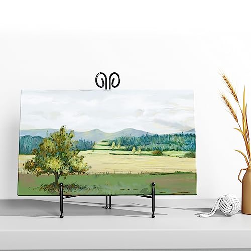 SVENJBB Plate Stands for Display, 8 Inch Plate Holder Display Stand, Black Picture Frame Stand for Table, Decorative Easel Stand for Photo, Art, Plates and Books
