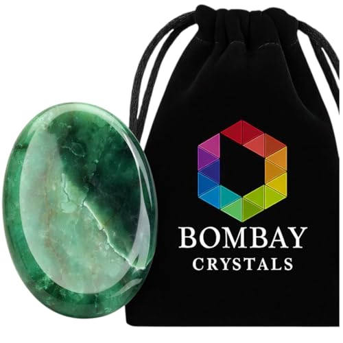 Natural Polished Thumb Palm Crystal for Meditation, Green Aventurine Worry Stone for Stress Relief, Anxiety Support & Pocket Reiki Healing - color: Green Aventurine
