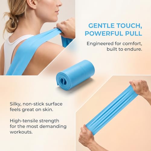 Resistance Bands,Professional Long Non-Latex Elastic Stretch Bands,Exercise Bands for Physical Therapy, Yoga, Pilates - color: blue