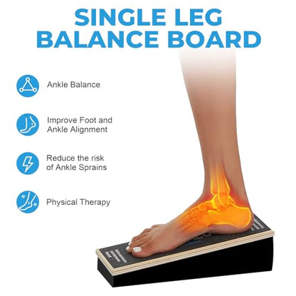 Athletic Balance Boards,Slant Board,Wobble Board,Balance Wedge for Condition Your Body and Prevent Injury - color: Black