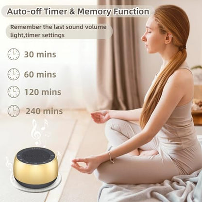 Cordless Automatic Tibetan Singing Bowl,256HZ-432HZ-528HZ 9 Tones 4-Speed Auto-Off Timer,Full Touch Glow Buttons,2000mAh Battery,Deep Ethereal Sound,Yoga,Meditation,Stress Relief (Gold) - color: Gold