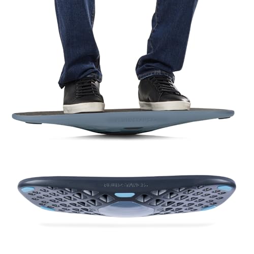 FluidStance Adult Balance Board for Standing Desk - Anti Fatigue USA Made 360 Degree Rocker Wobble Board as Exercise Equipment to Increase Focus & Movement - Sustainable Anti-Slip Plane Standing Board - color: Vapor