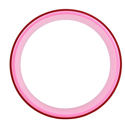 Yoga Wheel，Yoga Stretch Bend Balance Wheel Circle for Health Fitness Slimming Exercise,Back Wheel, Pink (粉色)