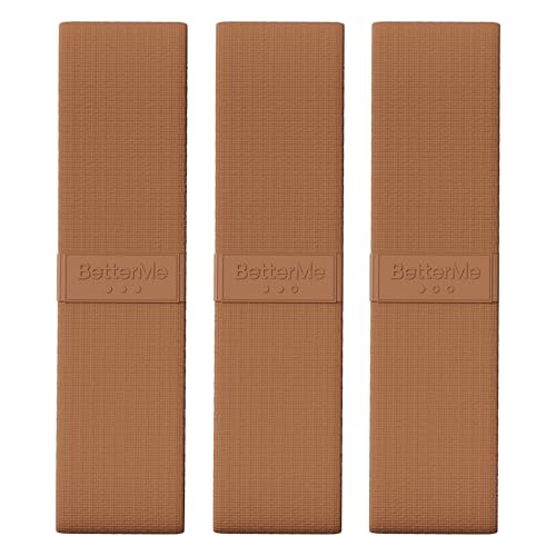 BetterMe Pilates Loop Bands – Resistance Bands Set for Women – Elastic Workout Bands for Glutes, Legs & Core – Home Fitness & Exercise Bands - color: Mocha