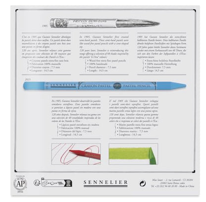 SENNELIER Pastel Pencil Set, 24 Full Size Pencils, Landscape Set, Magnetic Cardboard Box (N132340.03)