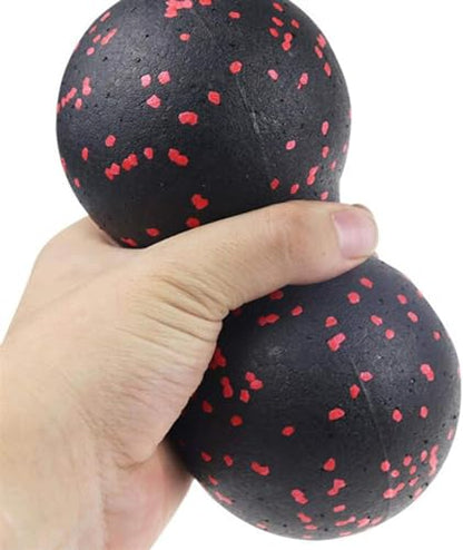 Black Peanut Massage Ball Double Lacrosse Massage Ball for Physical Therapy, Massage Tools and Equipment, Muscle Relax, Acupoint Massage
