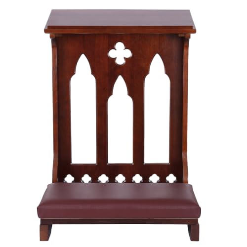 Solid Maple Folding Padded Kneeler, Walnut, Portofino - color: Portofino Walnut
