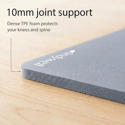 Lindywell Pilates Yoga Workout Mat Non Slip 6mm, 8mm, 10mm Thick - 6ft x 26in - color: Blue, size: 10mm