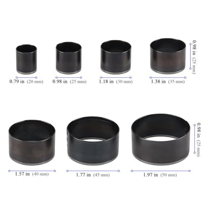 21 Pcs Leather Circle Cutter Tool Set, Circle Punch Tools, 20/25/30/35/40/45/50mm High Carbon Steel Round Hole Punch Set Leather Cutting Dies for Belts Fiber Board DIY Crafts