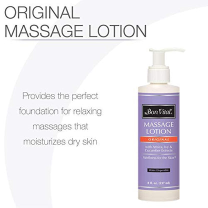 Bon Vital Original Massage Lotion, Non-Greasy, Moisturizes Dry Skin, 8 oz - size: 8oz