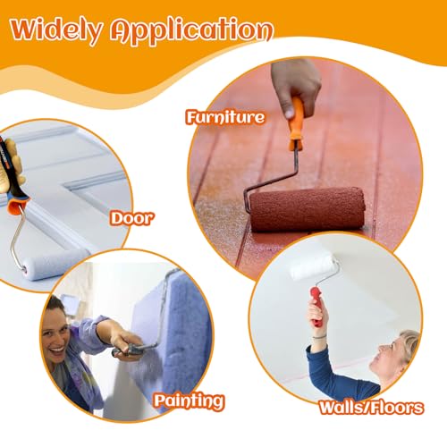 30 Pack 4 Inch Foam Paint Roller Covers, High Density White Mini Paint Rollers Fits All Flat Surfaces for Walls, Cabinets, Doors, Tables