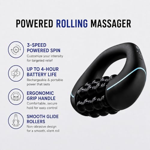 Electric Rolling Percussive Massager, Deep Tissue Muscle Roller
