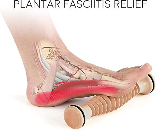 Body Back Wooden Foot Roller & Foot Star® Massage Ball Bundle for Foot Pain - style: Bundled