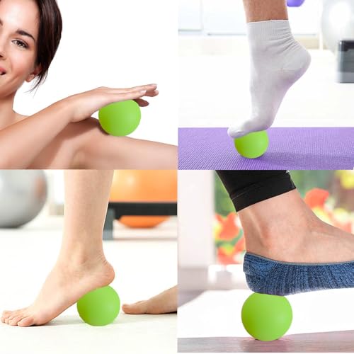 2 Piece Different Density Foot Hand Deep Tissue Massage Ball - color: 1.8" Bluegreen