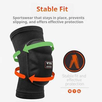 1 Pair Soft Foam Knee Pads, Shock Absorbing Support Unisex - size: Medium (33-38 CM/13-15 ")