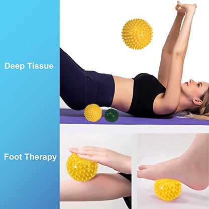 Plantar Fasciitis Relief, Foot Roller & Massager for Plantar Fasciitis, Neuropathy & Reflexology - 2 Foot Massage Roller & Ball (RedGray, Large) - color: Redgray