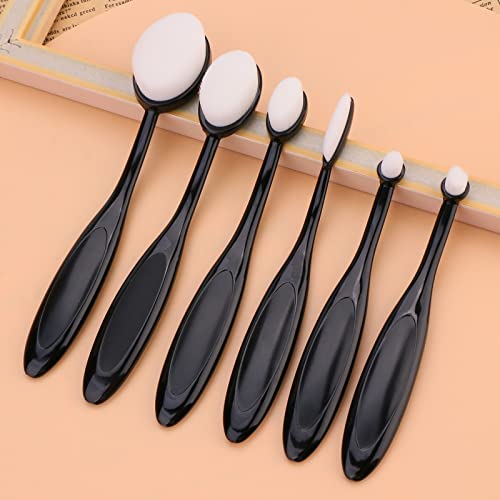 UNIMEIX 6 Pack Blending Brush for Card Making Crafting Ink Blender Brushes Set Tool Paper Background Brush Drawing (Black) - color: White, size: 6 Pack Brush