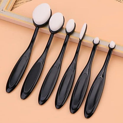 UNIMEIX 6 Pack Blending Brush for Card Making Crafting Ink Blender Brushes Set Tool Paper Background Brush Drawing (Black) - color: White, size: 6 Pack Brush