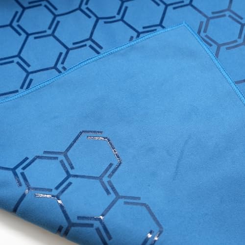 Eunzel Double Sided Silicone Yoga Mat Towel, 72" x 26.5" | Double-Sided Silicone Grip, Non Slip Surface, Absorbent Microfiber, Hot Yoga & Vinyasa - color: Navy