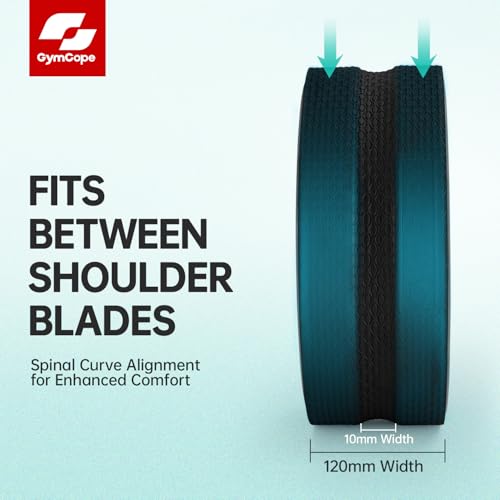 GymCope Back Roller Wheel, Spine-Safe Groove for Deep Stretch, 530 lbs - color: Black, size: 4"+6"+10"+13"