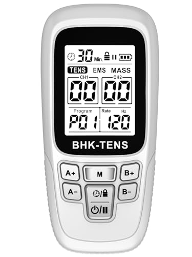 24 Modes TENS EMS Unit for Pain Relief, Muscle Stimulator Machine with 8 Reusable Electrode Pads - FDA Cleared 3-in-1 Device, 40 Intensity Levels, 90 Min Timer, Back/Neck/Knee Therapy, Pulse 2-150Hz - color: 280 White