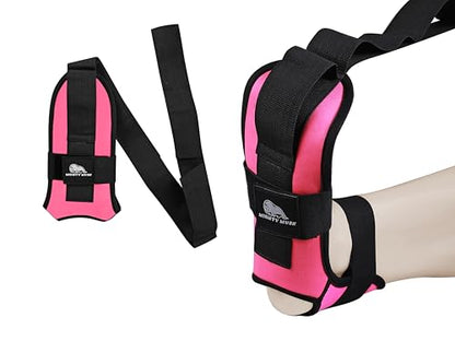 Foot and calf stretcher for planter fasciitis, Heel Spurs, Foot Drop, Achilles Tendinitis, Hamstring Strains, and Calf Muscle Stretching - color: Pink