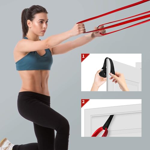 Resistance Bands Set Pull Up Bands 3 Different Levels Fitness Exercise Bands for Men Women for Strength Training,Pilates,Yoga,Crossfit Include Door Anchor Storage Bag and Workout Guide