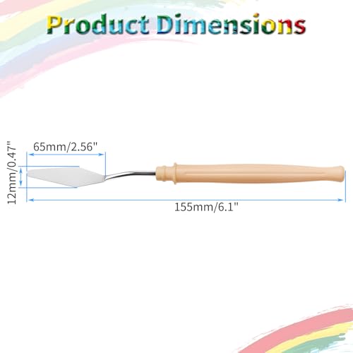 4 Pcs Palette Knife, #1 Pointed Head Spatula, Plastic Handle | Stainless Steel Painting Knife, Oil Paint Metal Knives, Pallet Painting Knives for Oil, Acrylic and Canvas Drawing